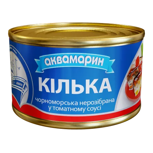 Аквамарин Кілька з квасолею т/с  230г — бакалія / консерви, опт зі складу у Житомирі