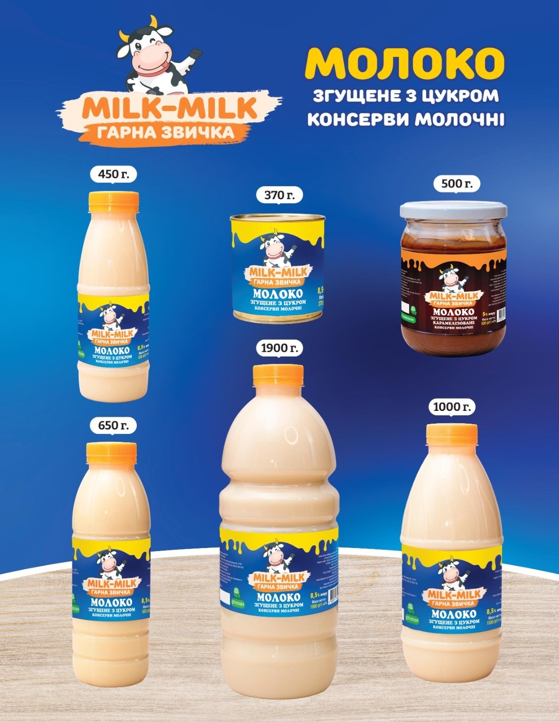 згущ MILK-MILK 650г пляшка — згущене молоко, опт зі складу у Житомирі
