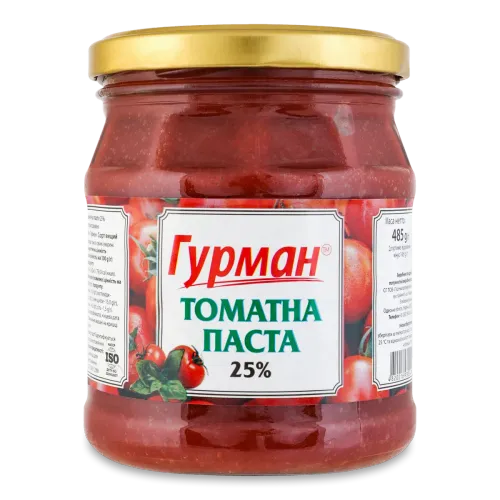 паста Гурман 25% 465г с/б — соуси та пасти, опт зі складу у Житомирі