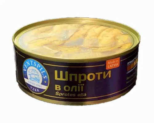 Консерви Шпроти  Вентспілс 240г — бакалія / консерви, опт зі складу у Житомирі