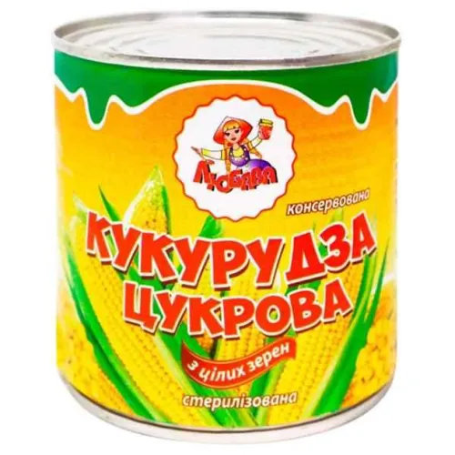 Кукурудза Любава 420 г ж/б — бакалія / консерви, опт зі складу у Житомирі
