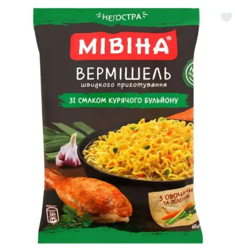 Мівіна вермишель КУРКА 60 г