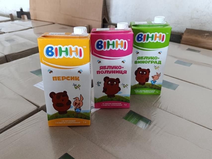 Сік Вінні 1л — напої, опт зі складу у Житомирі