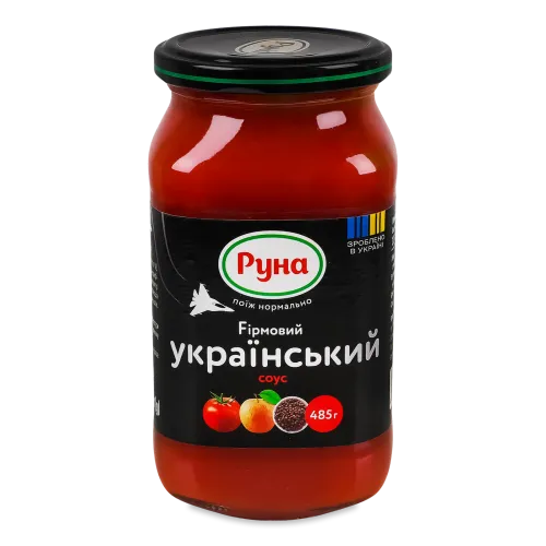 Соус "РУНА" УКРАЇНСЬКИЙ 485 г с/б — соуси та пасти, опт зі складу у Житомирі