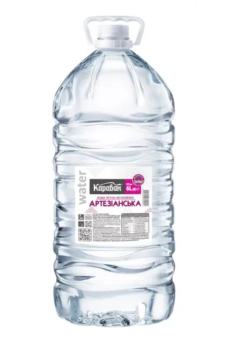 Вода питна артезіанська негазована 6,0л — вода караван, опт зі складу у Житомирі